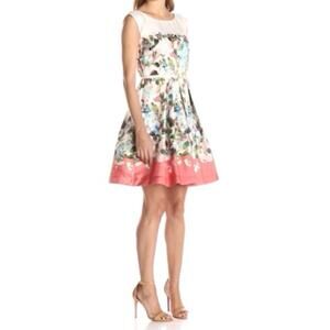 Julian Taylor Size 12 Cottagecore Floral Fit Flare vintage inspired party dress